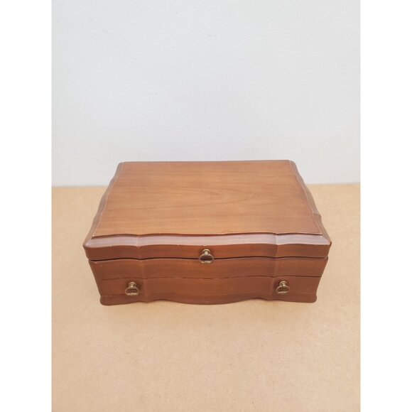 Vintage Gunther Mele 1970's wooden jewelry box. Jewellery . Vintage wooden - Picture 3 of 10